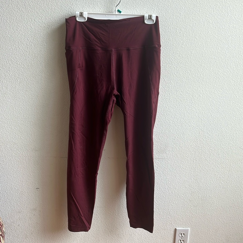 Burgundy workout/yoga pants